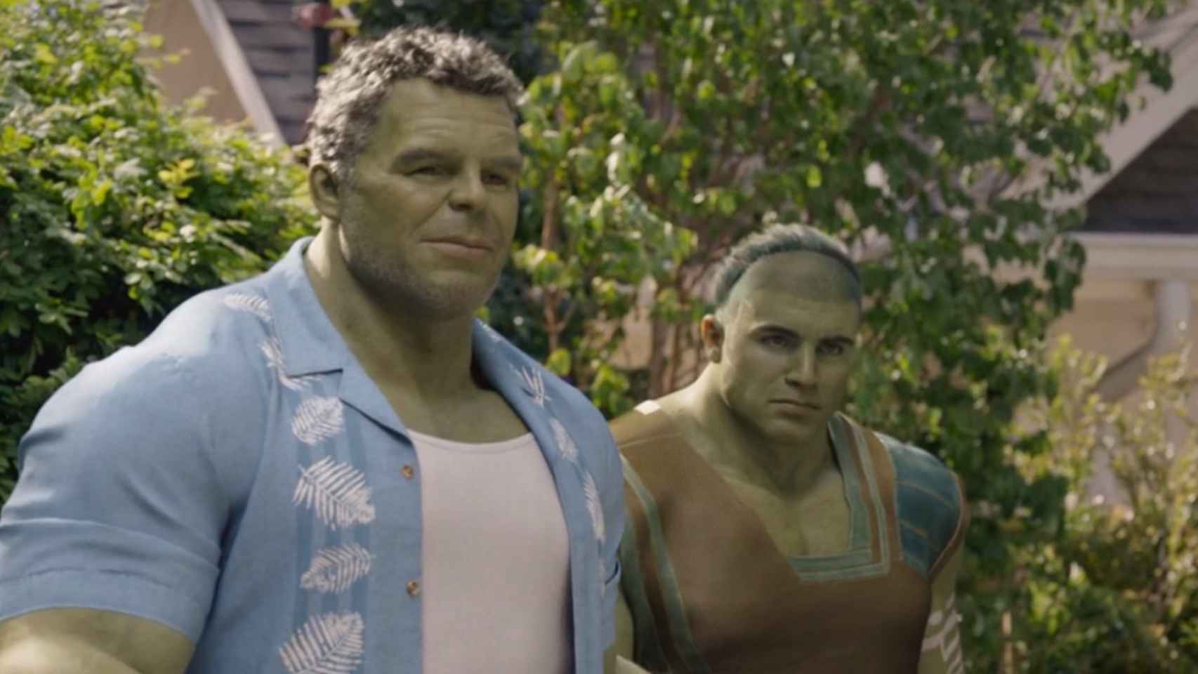 Hulk y su hijo Skaar en el final de 'She-Hulk'.