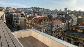 Terraza del ático más caro de Vigo en octubre de 2022.