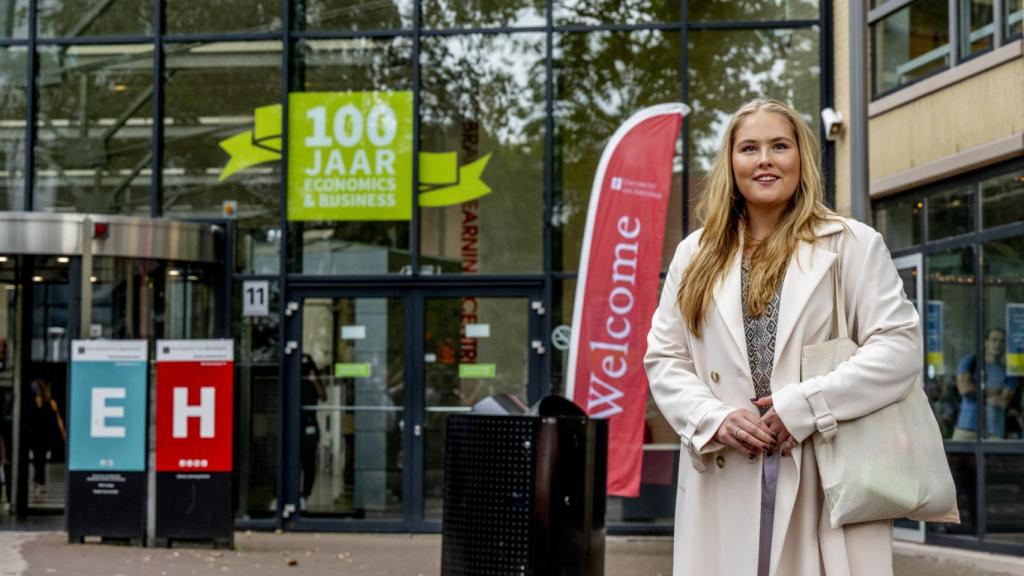 Amalia, en Amsterdam, en su primer día de universidad.