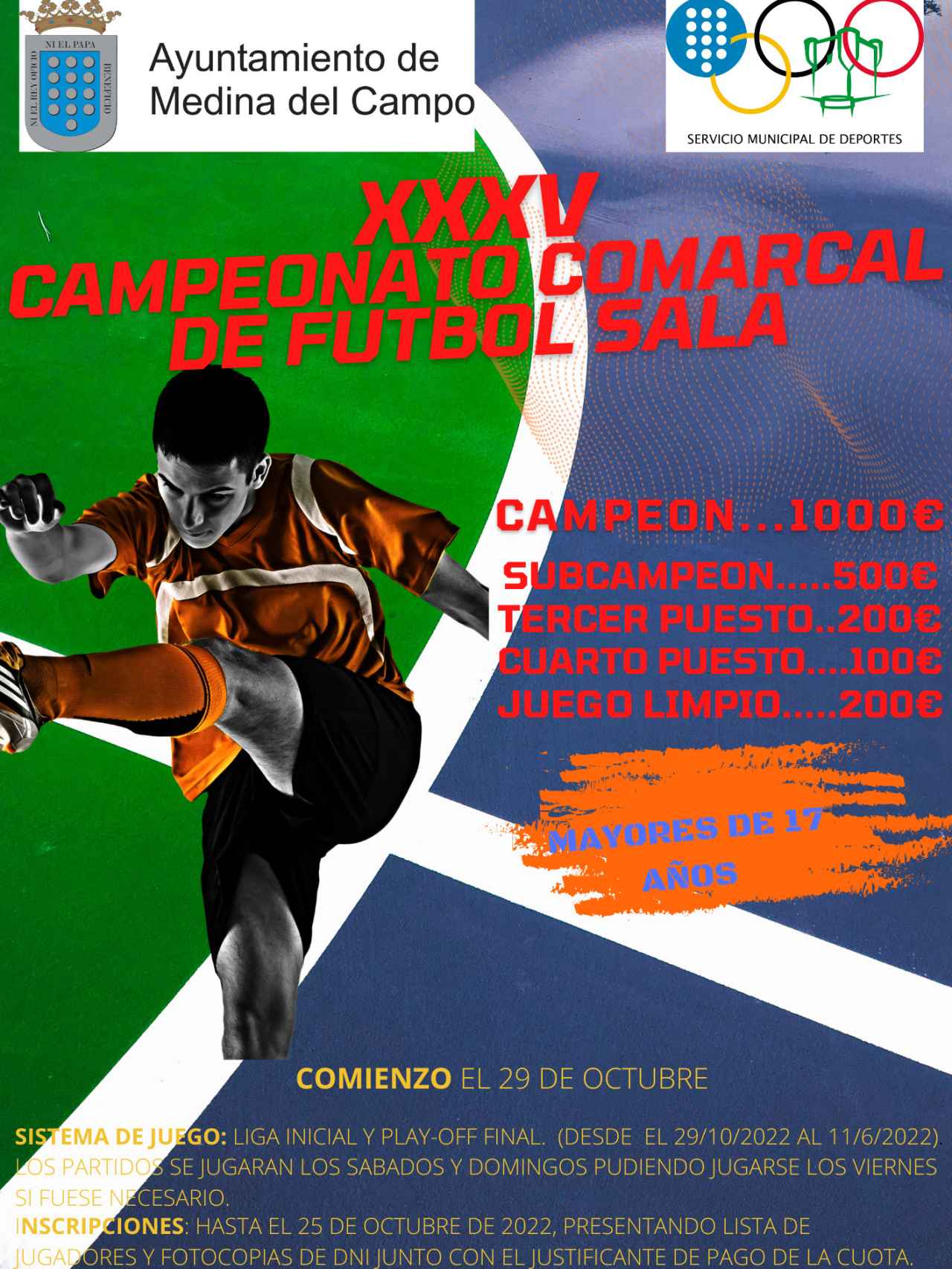 Cartel del Campeonato de Fútbol Sala de Medina del Campo
