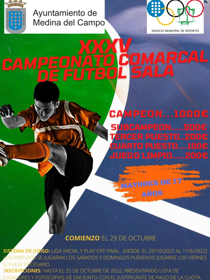 Cartel del Campeonato de Fútbol Sala de Medina del Campo