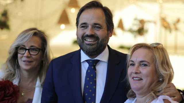 Paco Núñez, presidente del PP de Castilla-La Mancha, este viernes en Moral de Calatrava (Ciudad Real).