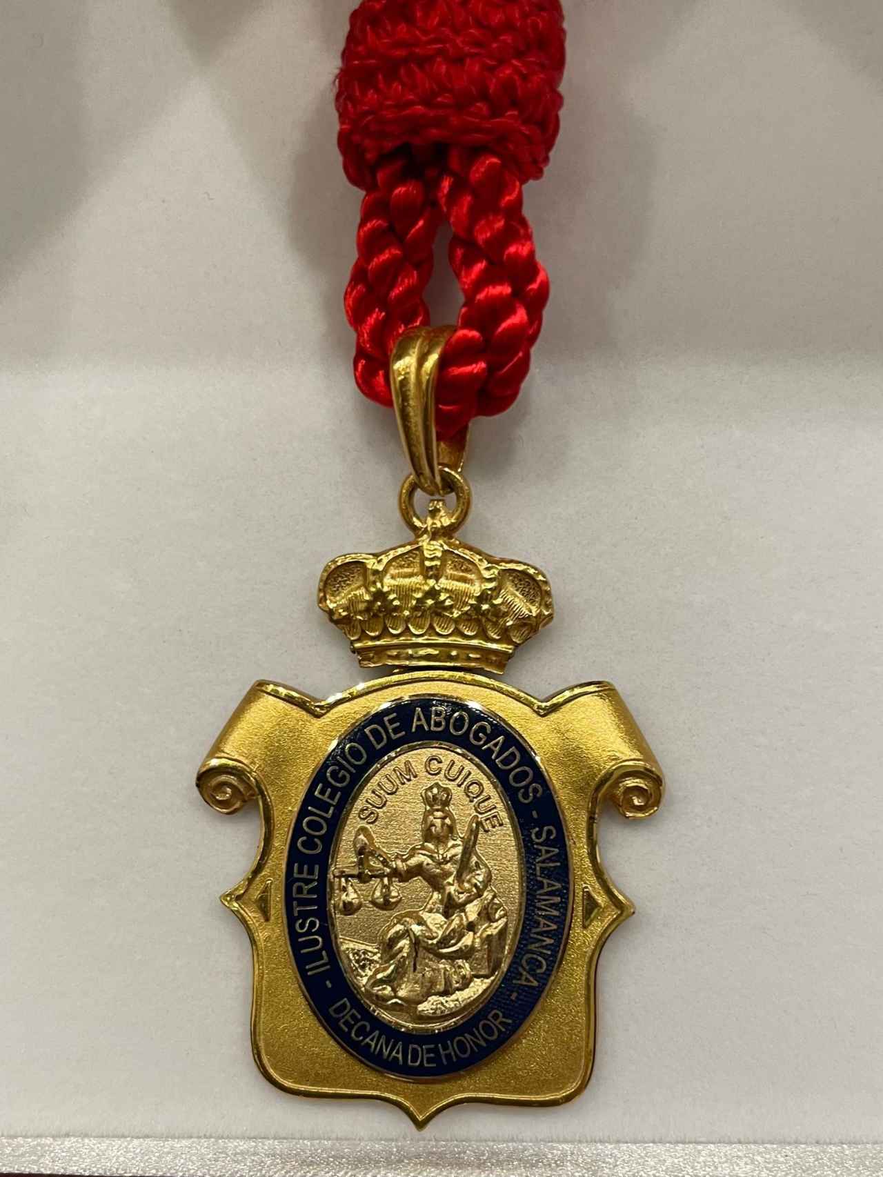 Medalla como Decana del Colegio de Abogados de Salamanca