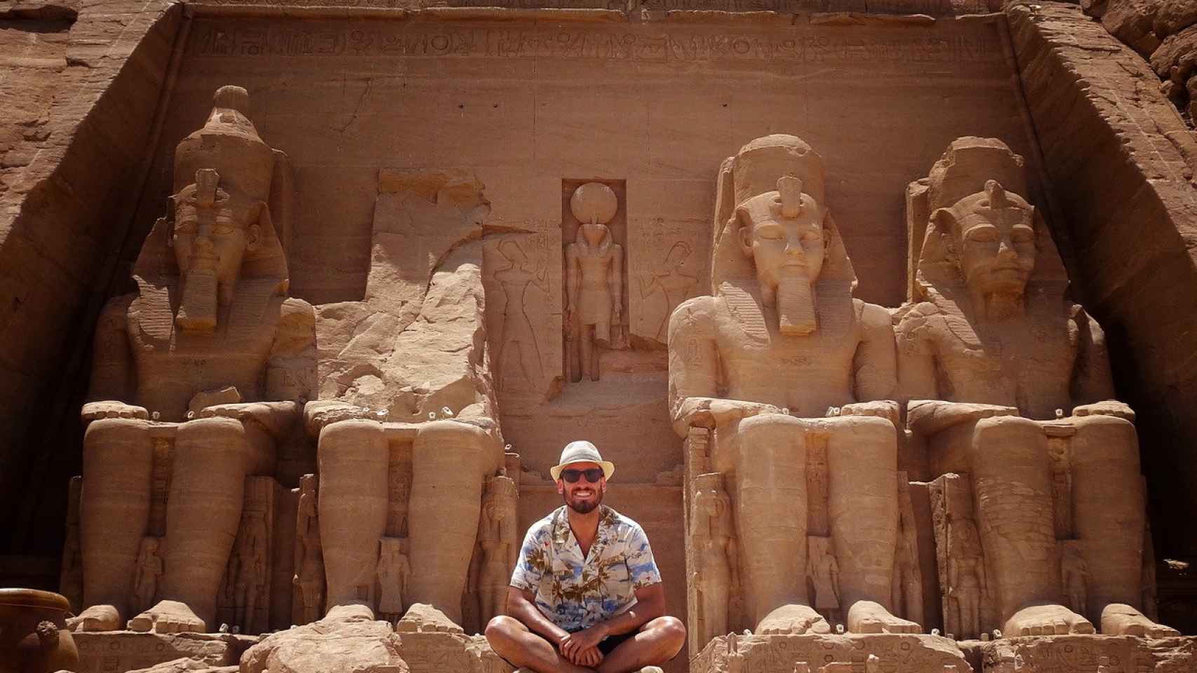 Javier Ruiz durante uno de sus viajes, en Egipto.