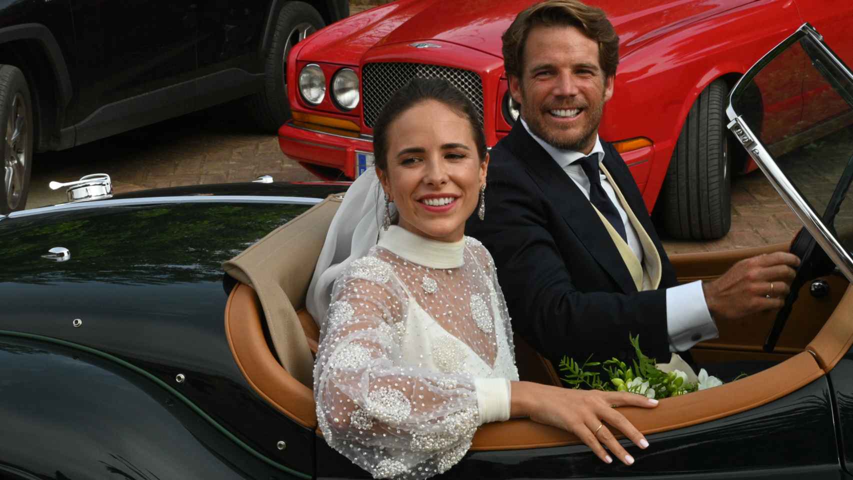 Casilda Aguilera y Yago Antón en su boda en Sotogrande el pasado mes de julio.
