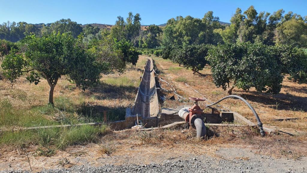 Un pozo ilegal en el entorno del río Guadiaro.