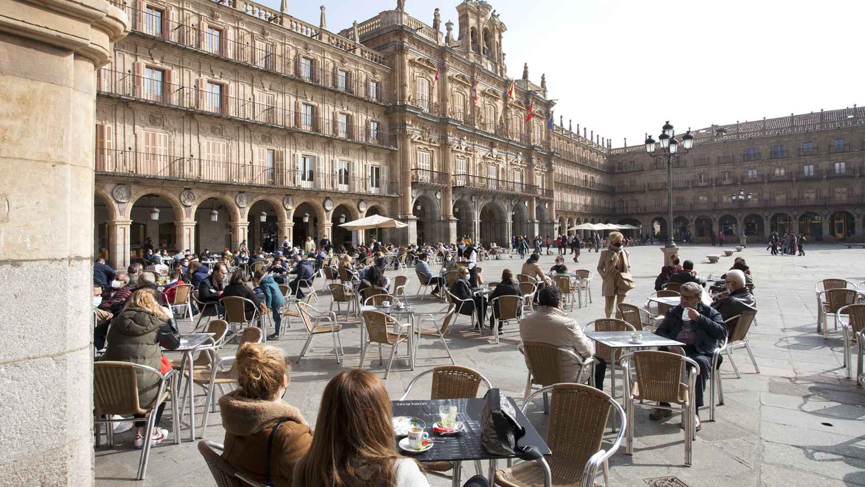 Imagen de archivo de la Plaza Mayor de Salamanca.