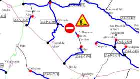 La Diputación de Zamora corta dos carreteras provinciales por obras en su trazado