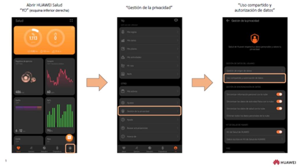 Sincronización de Huawei Salud con Strava