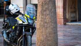 Una motocicleta de la Policía Local de Málaga.