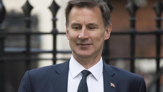 El ex Secretario de Relaciones Exteriores de Gran Bretaña y candidato a la dirección del Partido Conservador, Jeremy Hunt,