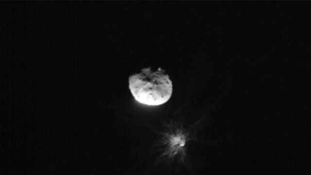 Fotografía de Dimorphos tras el impacto de la sonda DART.