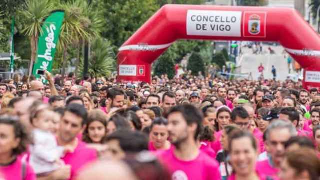 Imagen de una edición anterior de la carrera Vigo contra el cáncer, impulsada desde la entidad que lleva el mismo nombre.