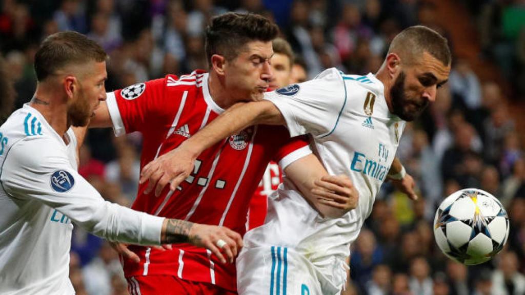 Lewandowski y Benzema, en 2018