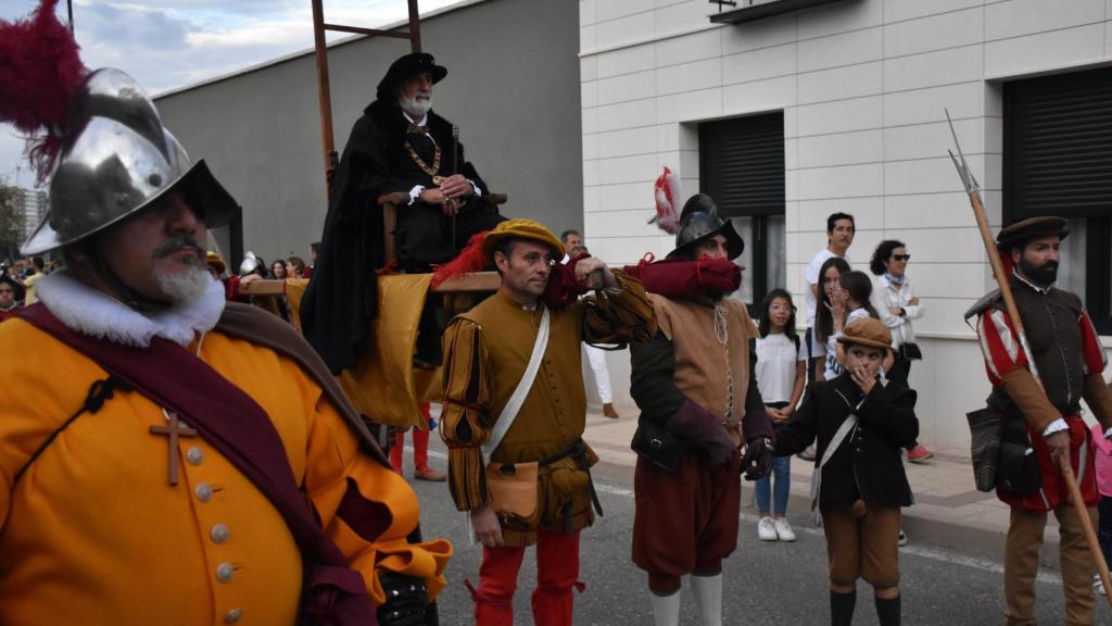 Imagen de la recreación histórica de la llegada de Carlos V a Valdestillas, el año pasado.