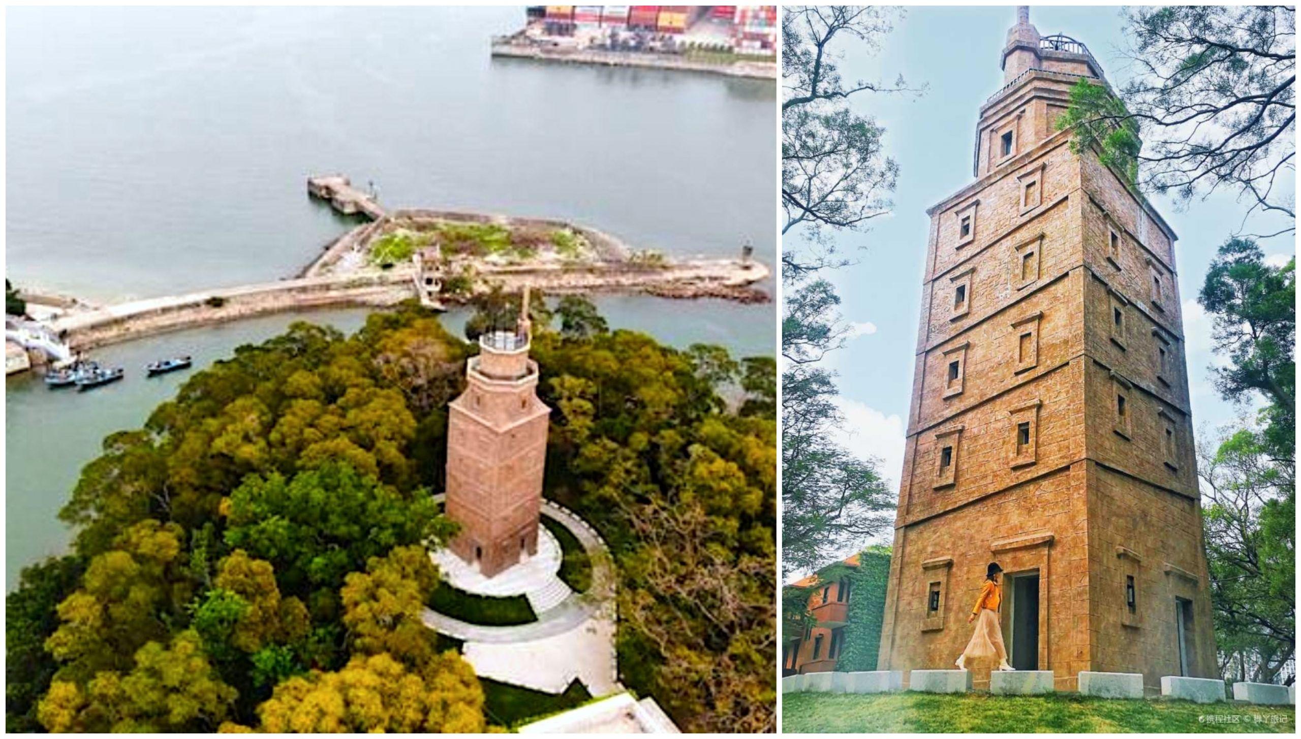 Réplica de la Torre de Hércules en China. Foto: Sina.com