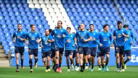 Imagen de uno de los primeros entrenamientos dirigidos por Óscar Cano