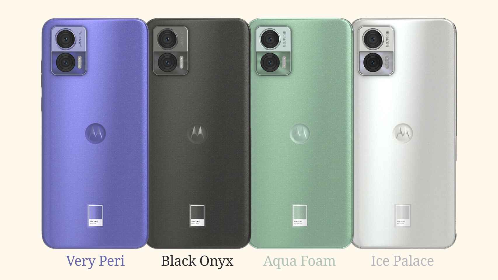 Los cuatro colores del Motorola Edge 30 Neo.