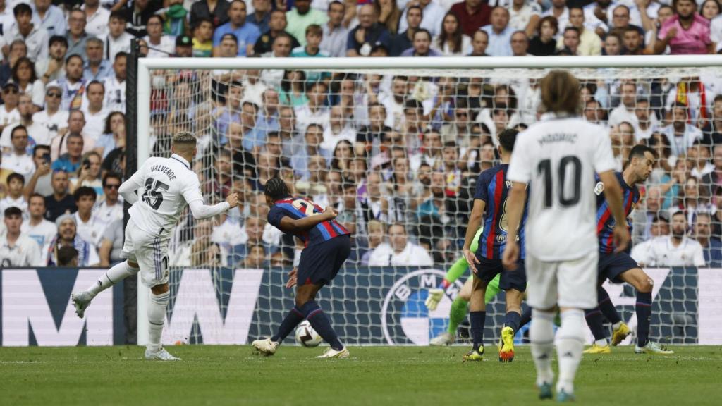Así fue el gol de Fede Valverde en El Clásico de La Liga frente al Barça