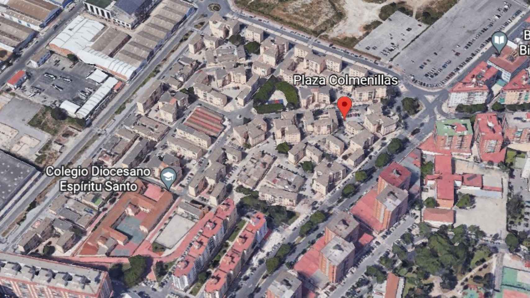 Plaza de Colmenillas, en Málaga capital, donde supuestamente se ha producido un tiroteo.