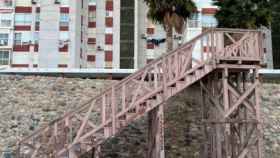 Escaleras en barranco de Orgegia en la Albufereta.