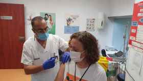 Vacunación en el Hospital Provincial de Castellón.