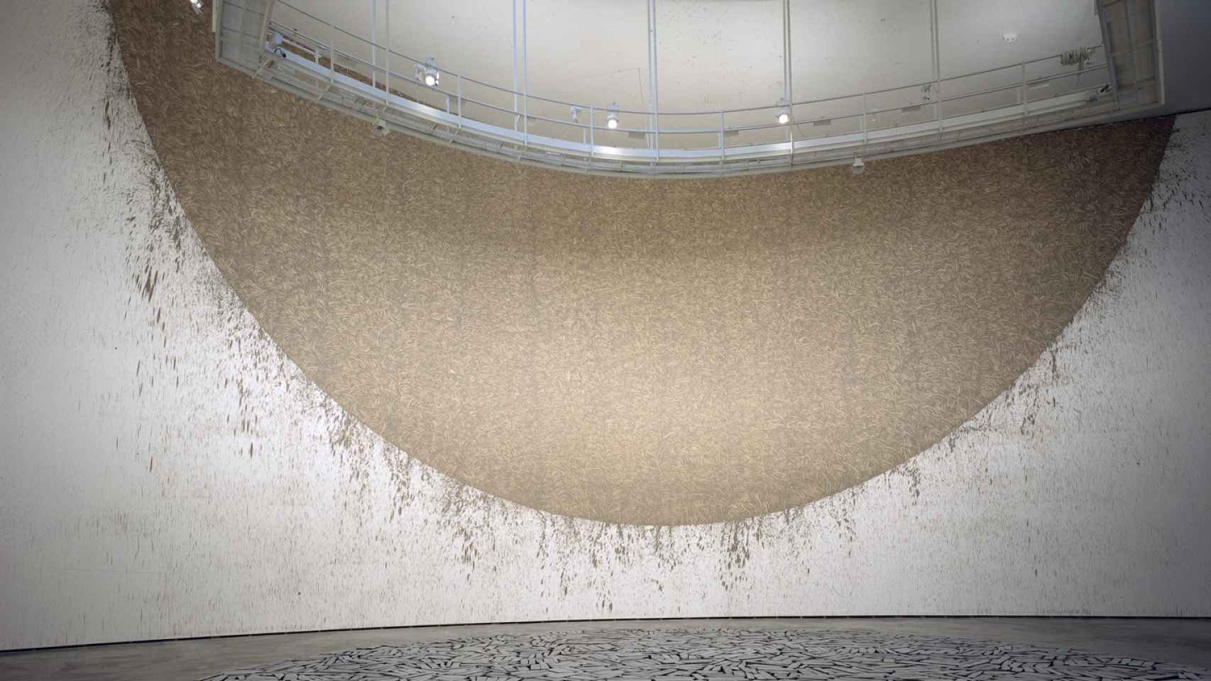 Instalación de Richard Long en el Museo Guggenheim