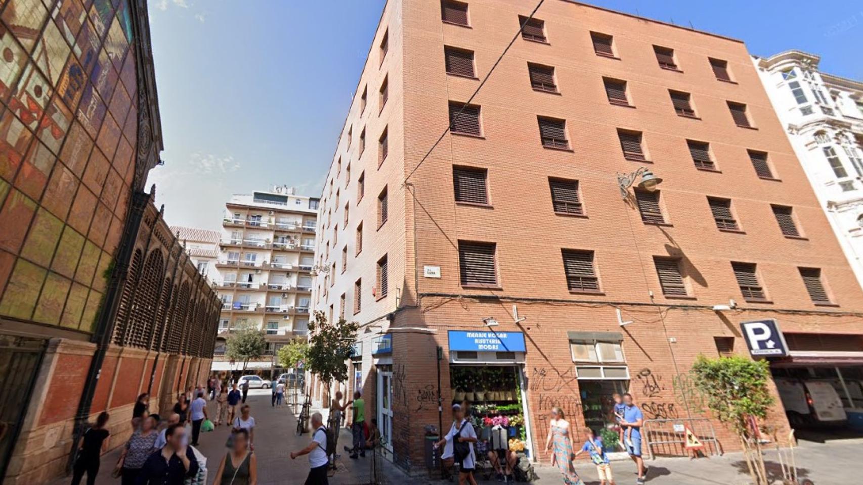 Imagen del aparcamiento que el Gobierno va a subastar en Málaga capital.
