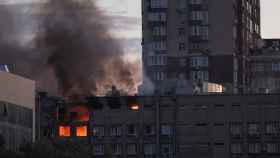 Bombardeo sobre Kiev a primera hora de este lunes en un ataque con drones kamikaze.
