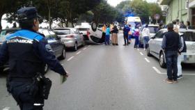 Foto del accidente en Ronda das Fontiñas.