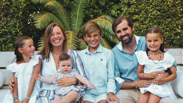 Fátima Aguirre y su familia.