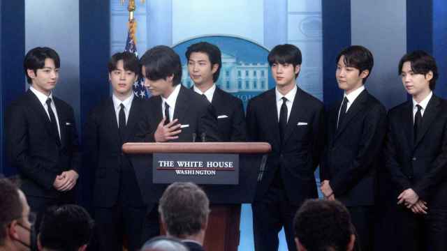 BTS durante su visita a la Casa Blanca (EE. UU.) en mayo de 2022