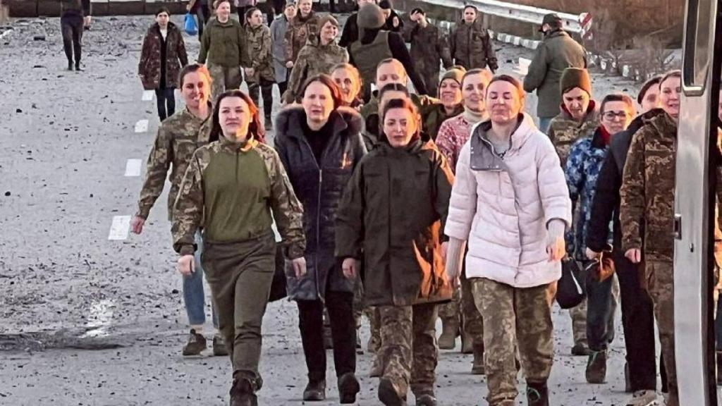 Las mujeres ucranianas liberadas.