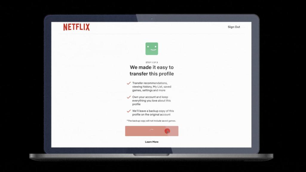 Netflix Transferir perfil