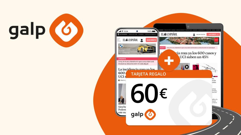 Te regalamos 60 euros para repostar en  Galp con tu nueva suscripción