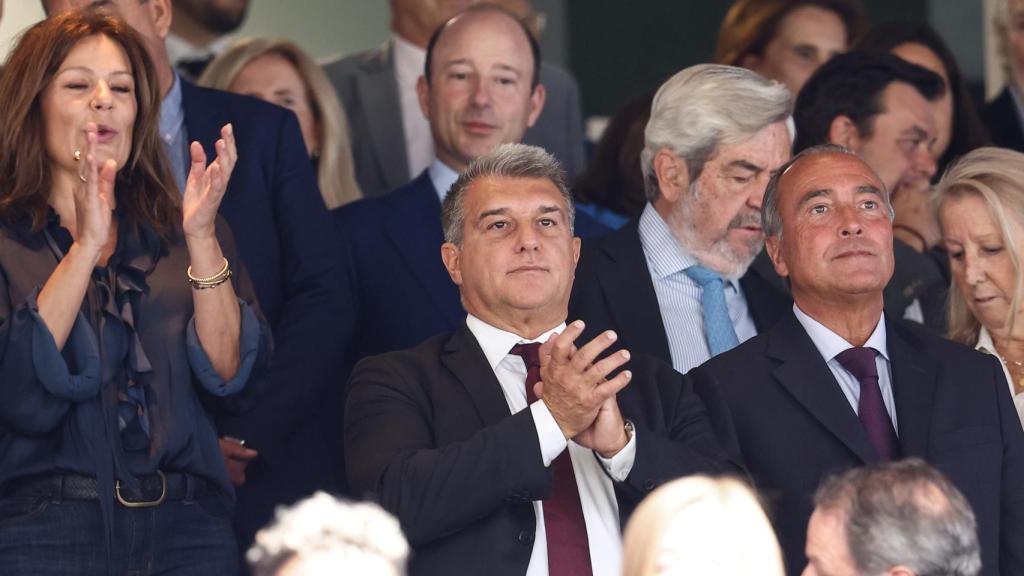 Joan Laporta en el palco del Santiago Bernabéu en El Clásico