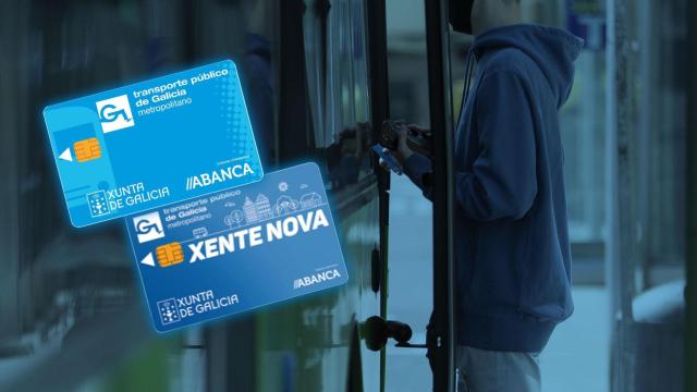 Tarjetas de transporte metropolitano de la Xunta de Galicia.