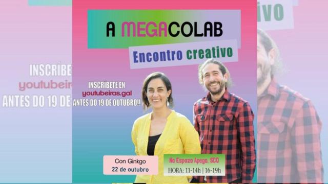 Cartel de la Megacolab en Santiago