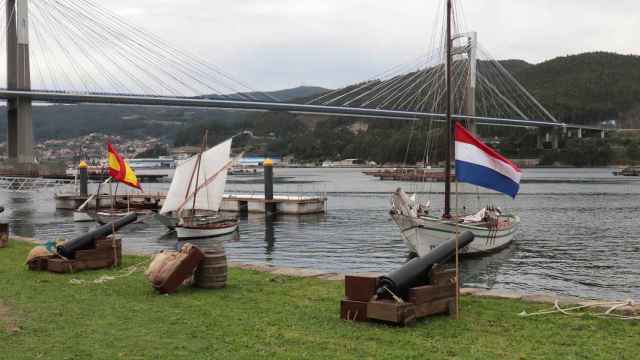 Recreación de la batalla de Rande.