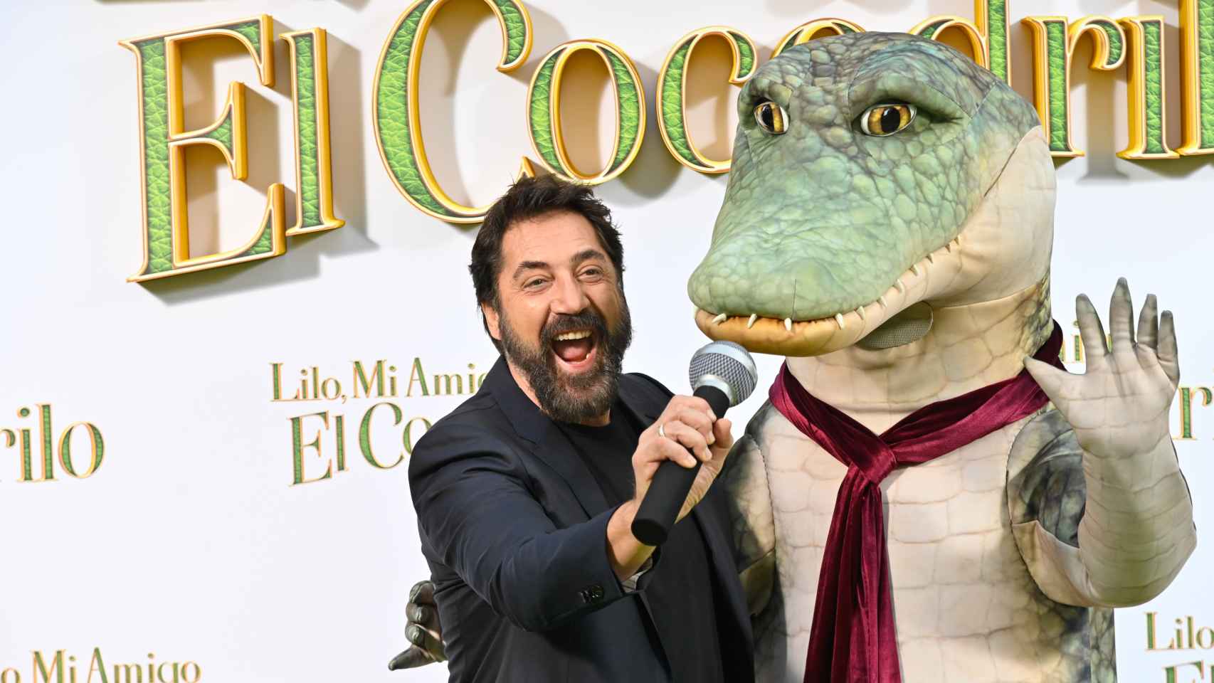 Javier Bardem en la presentación de 'Lilo, mi amigo el cocodrilo'.