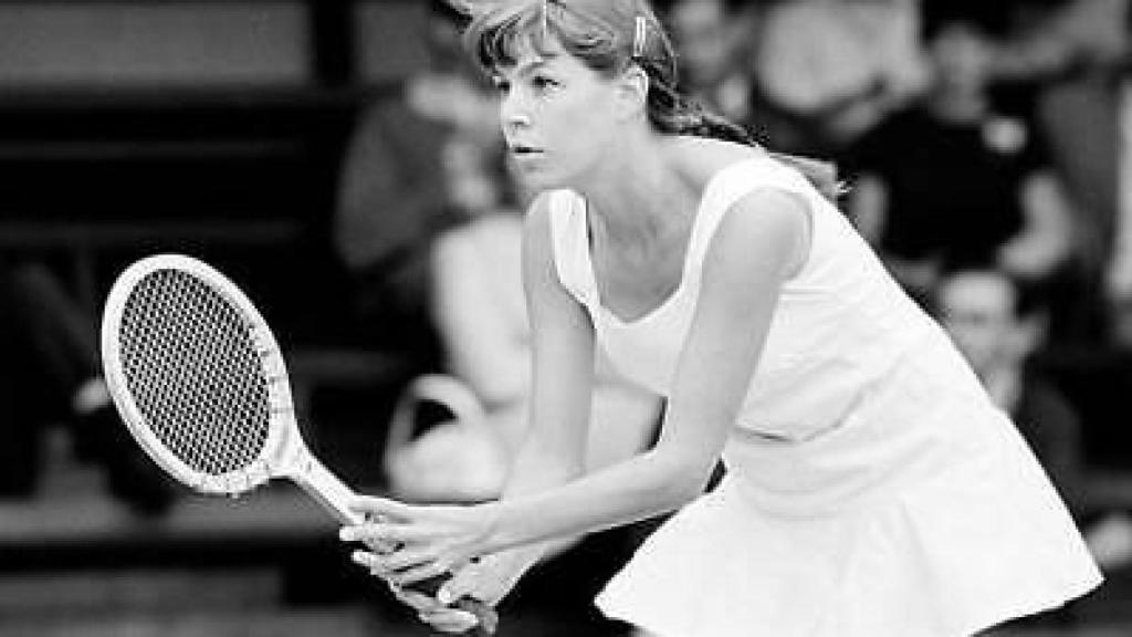 Kathleen Shubin, antes de casada Kathleen Hater, en las semifinales de Wimbledon de 1967.