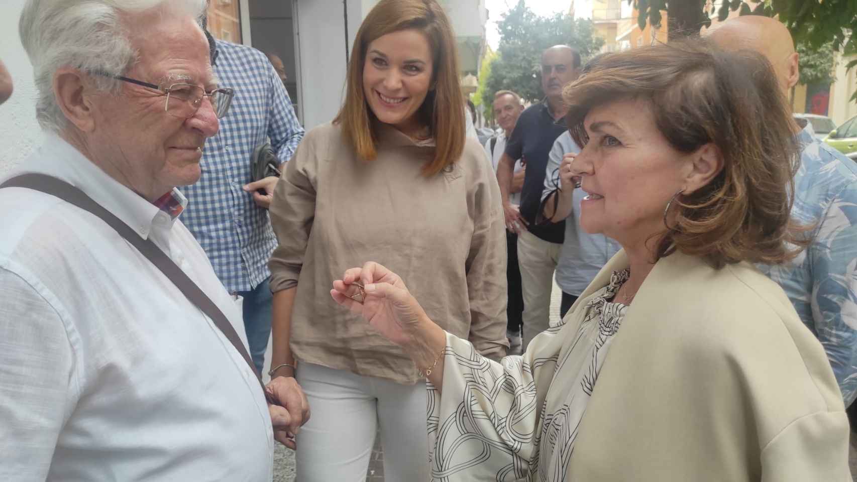 La exvicepresidenta del Gobierno, Carmen Calvo, este miércoles en Córdoba.