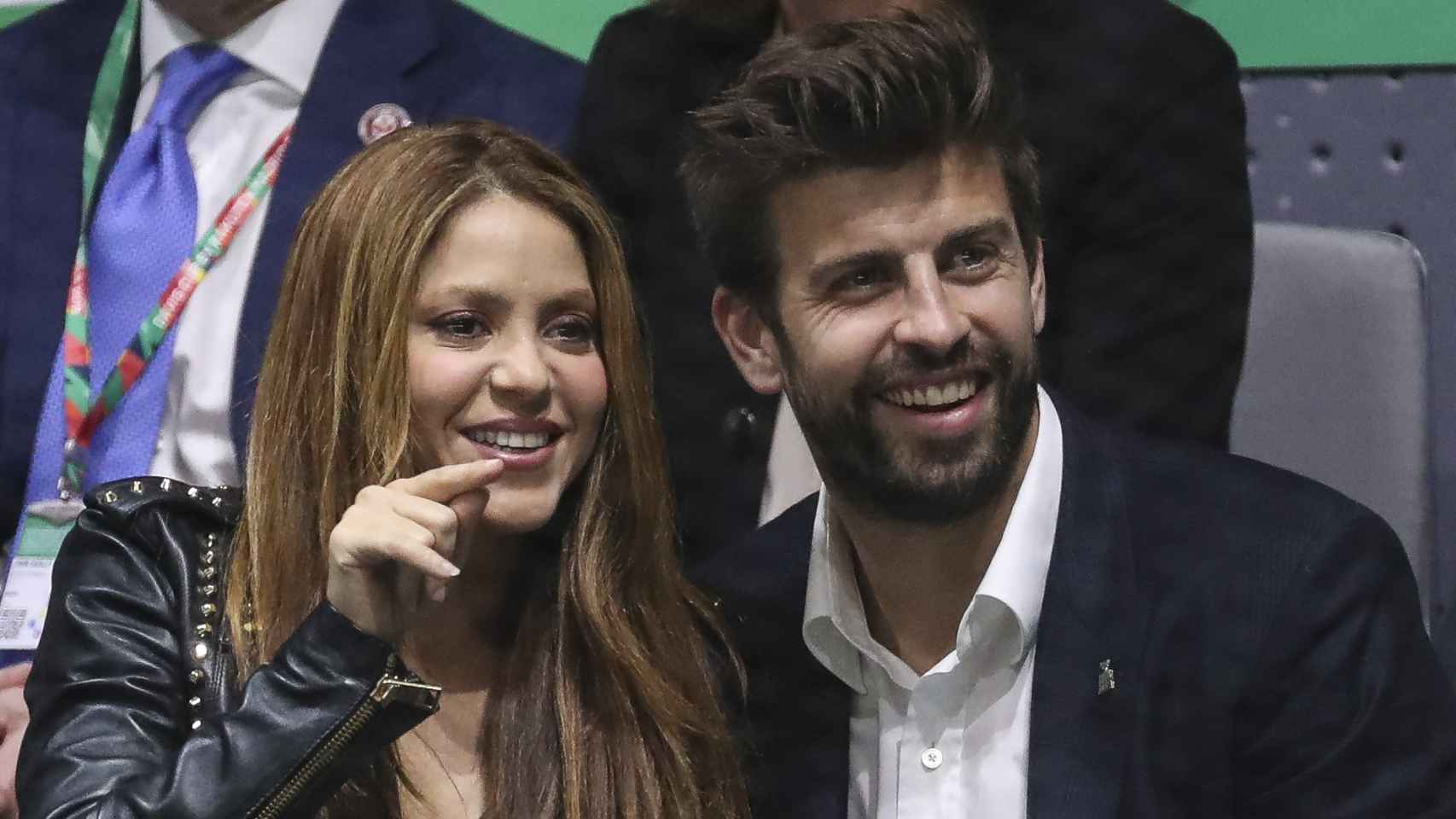 Shakira y Gerard Piqué en la Copa Davis 2019.