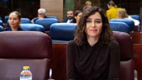 Isabel Díaz Ayuso en la Asamblea de Madrid el pasado jueves.