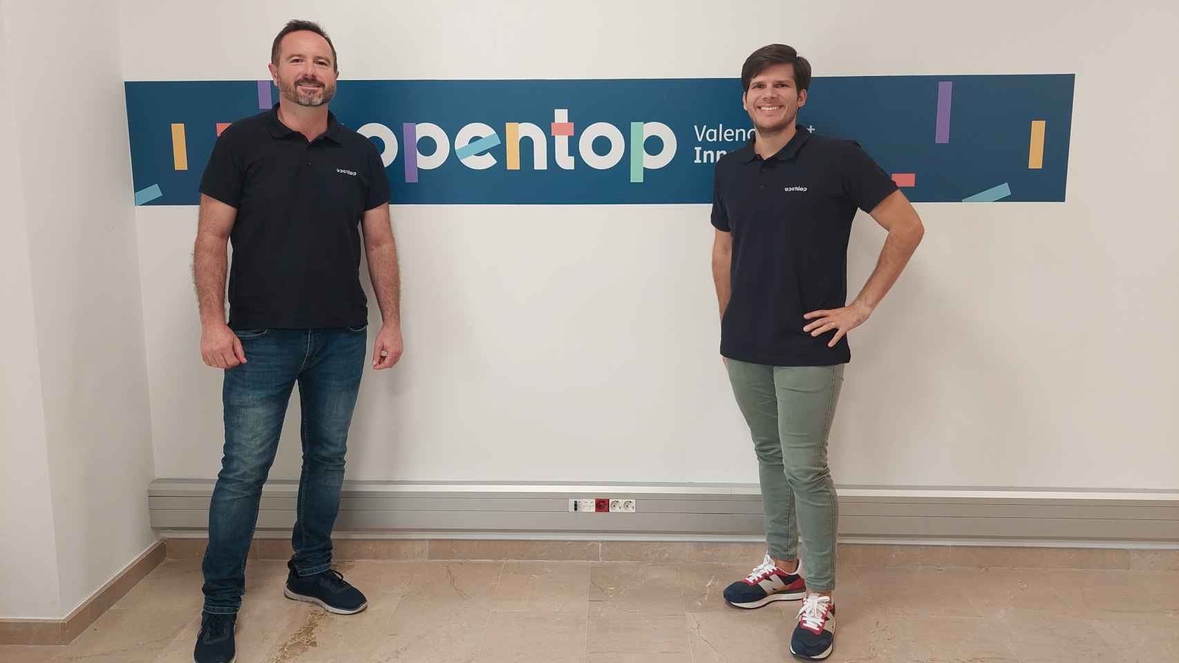 Jorge Marcos y Guillermo Fernández, en las instalaciones de Opentop en la Fundación Valenciaport.