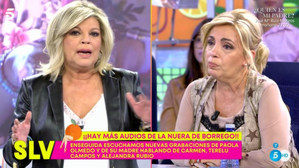 Las emotivas palabras de Terelu Campos a Carmen Borrego que le han hecho llorar.