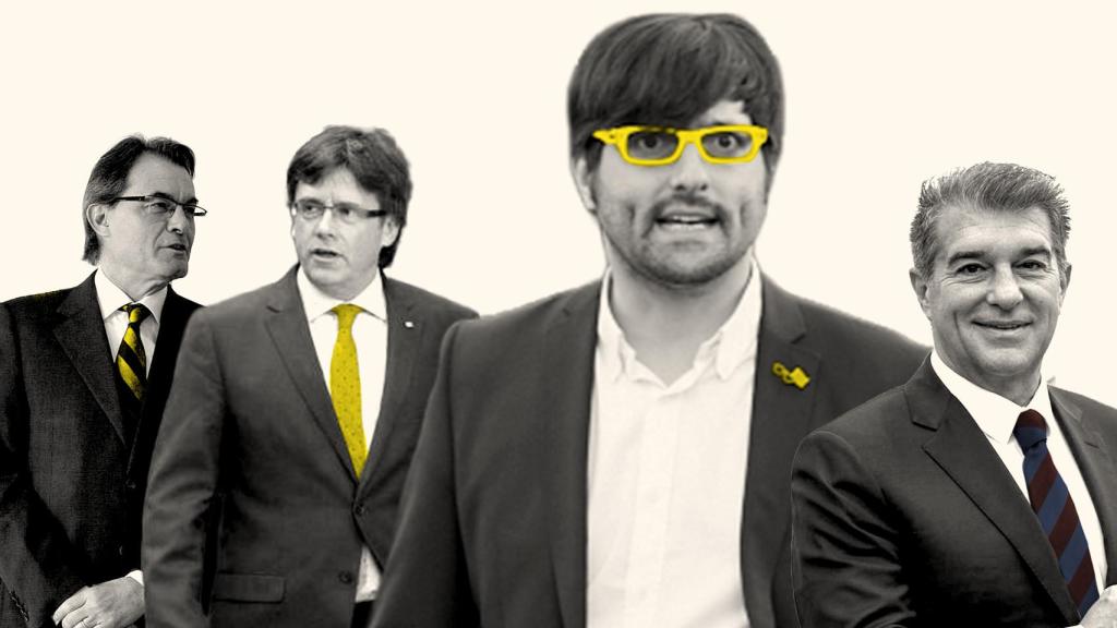 Artur Mas, Carles Puigdemont, Joan Maria Piqué y Joan Laporta