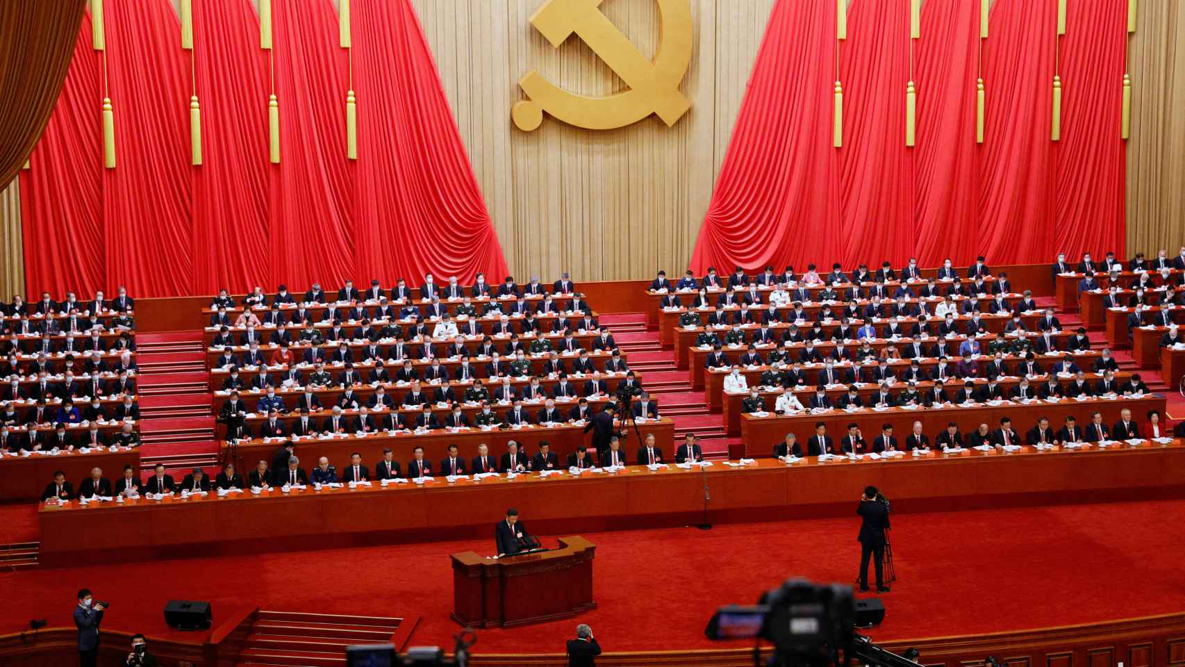 El presidente chino, Xi Jinping, interviene en el XX Congreso del Partido Comunista.
