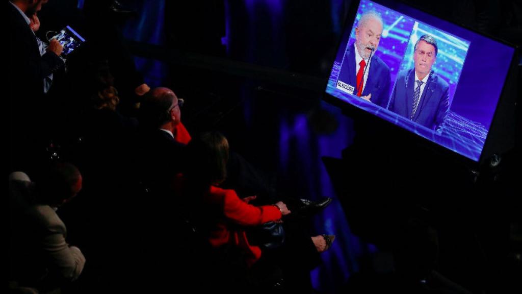 Lula da Silva e Bolsonaro en uno de los debates televisados.