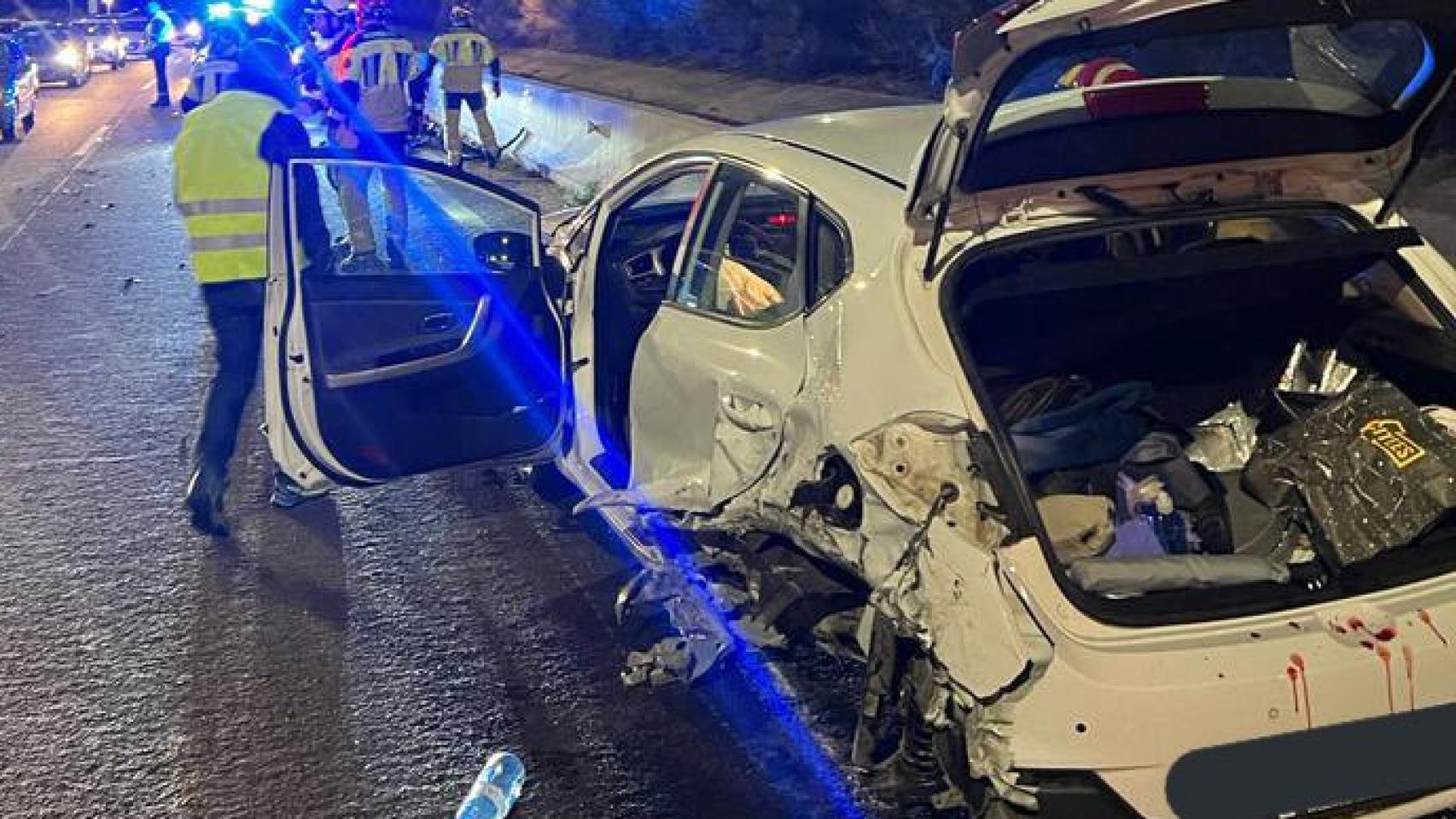 Accidente en la VA-30 a la altura de Simancas